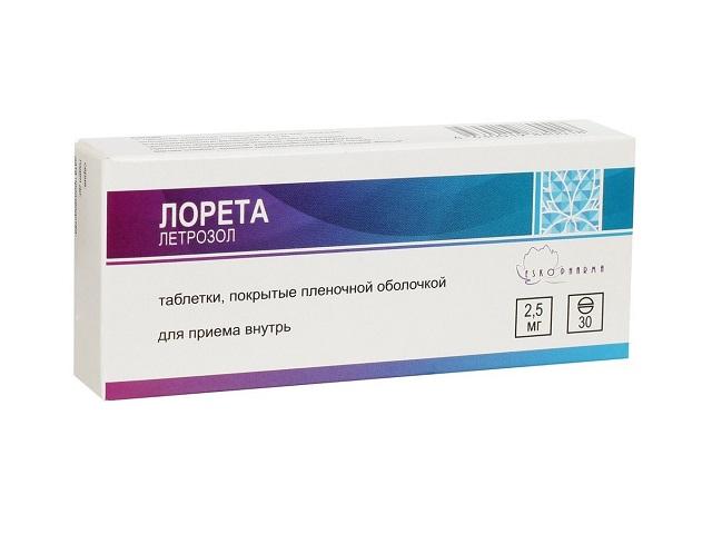 лорета 2,5мг. №30 таб. п/о 0362