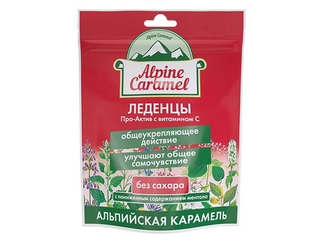 alpine caramel леденцы альпийская карамель про-актив с витамином с без сахара 75,0