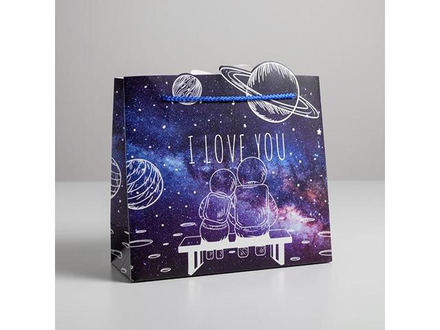 *пакет подарочный "i love you", 25 х 26 х 10 см 5266624