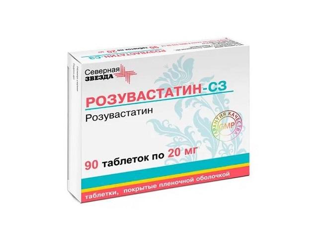 розувастатин-сз 20мг. №90 таб. п/п/о