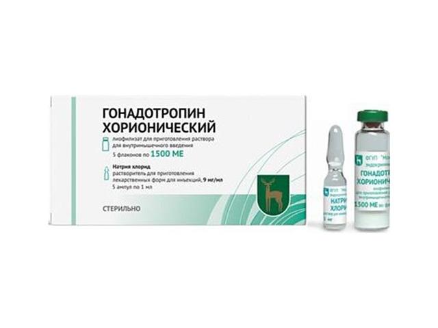 гонадотропин хорионич лиоф.д/приг р-ра 1500 ме №5 фл. /мэз/ 7915