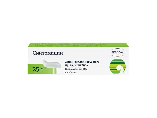 синтомицина 10% 25г. линимент /нижфарм/ 2081