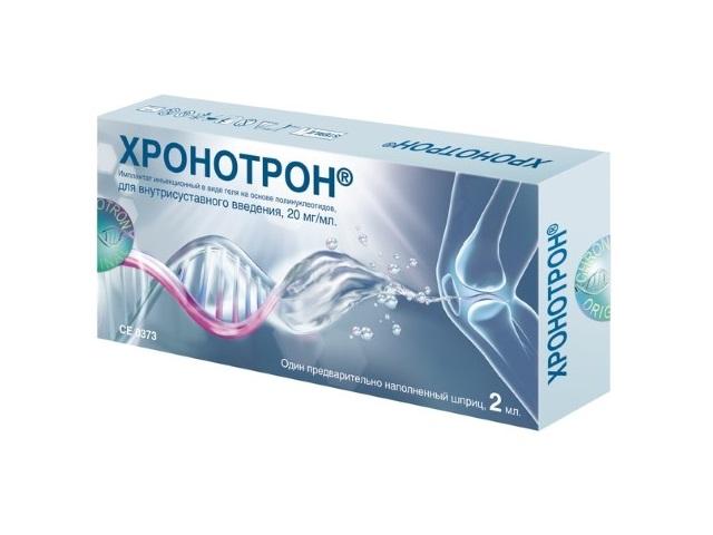 хронотрон имплантат инъекц. в виде геля на основе полинуклеотидов д/внутрисуст. введ. 20 мг/мл шприц