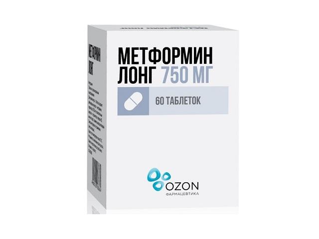 метформин лонг 750мг. №60 таб. п/п/о /озон/ 3684