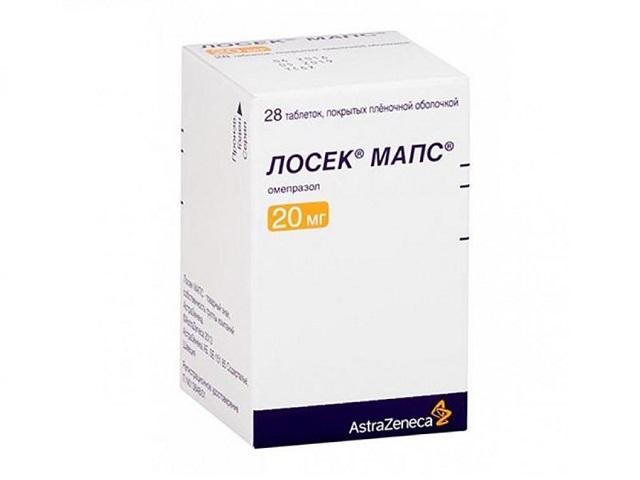 лосек мапс 20мг. №28 таб. п/о 0442