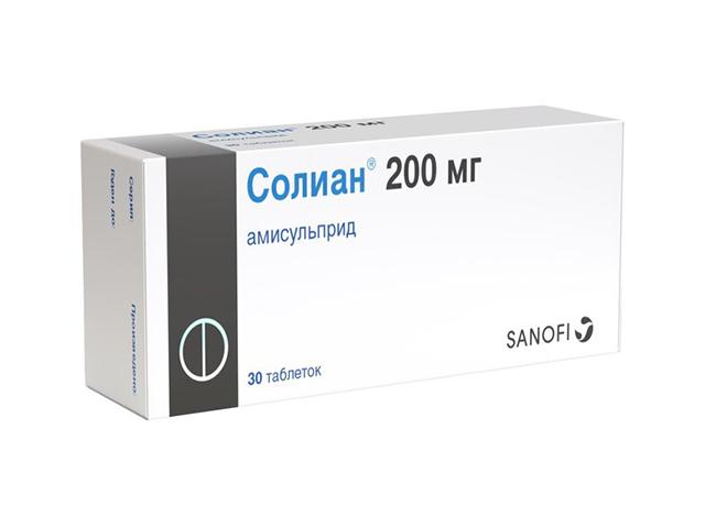 солиан 200мг. №30 таб. п/о 8665