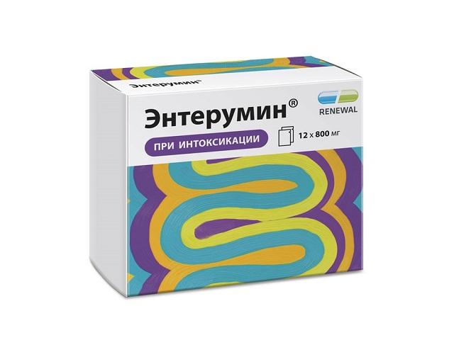 энтерумин 800мг №12 пор д/сусп д/приема внутрь /реневал/