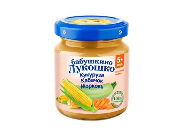 б.лукошко пюре 100г. кукуруза+кабачки+морковь