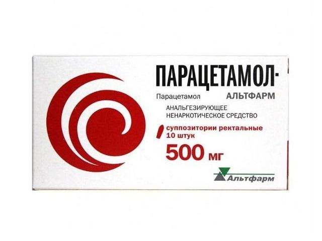 парацетамол-альтфарм 500мг. №10 супп.рект. 0045