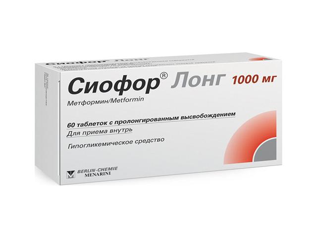 сиофор лонг 1000мг n60 табл пролонг высвоб