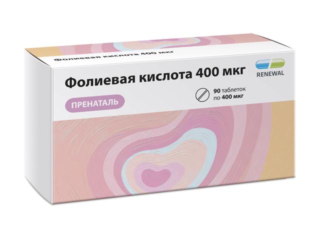 фолиевая кислота 400мкг №90 таб./обновление/