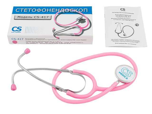 омрон стетофонендоскоп сs 417 розовый [omron]