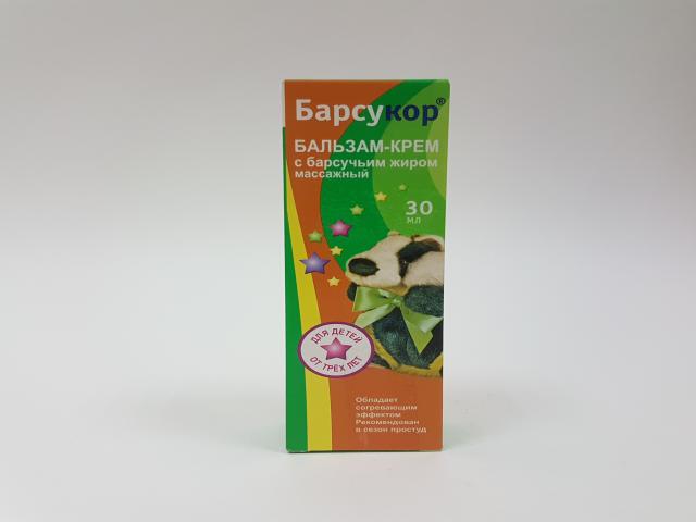 барсукор бальзам массажный детский 30мл.