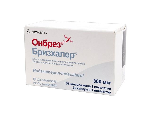 онбрез бризхалер 300мкг. №30 капс. с пор. д/инг.