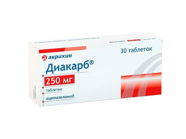 диакарб 250мг. №30 таб. /акрихин/ 0718
