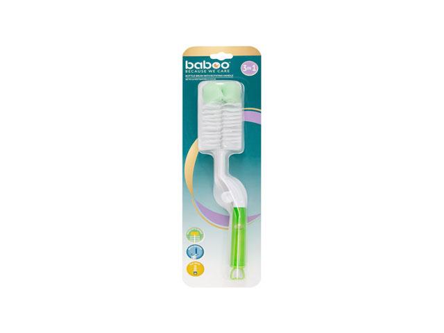 baboo щетка д/мытья бутылочек и сосок 3в1