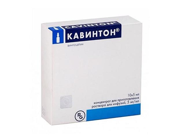 кавинтон 0,5% 5мл. №10 конц. д/р-ра д/инф. амп. /гедеон рихтер/ 3385