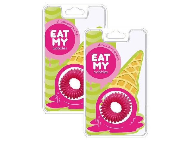 *eat my bobbles резинки для волос. клубничный сорбет, 3шт.311388