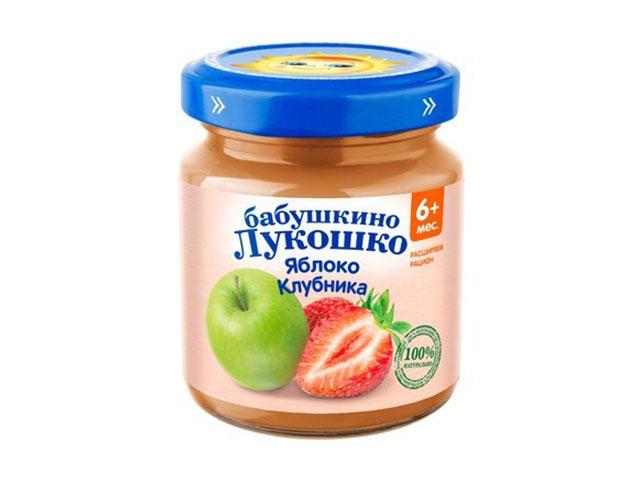 б.лукошко пюре 100г. яблоко+клубника