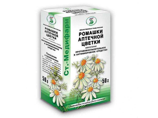 ромашки цветки обмолоченные, пачка 50г стм/ст-медифарм/