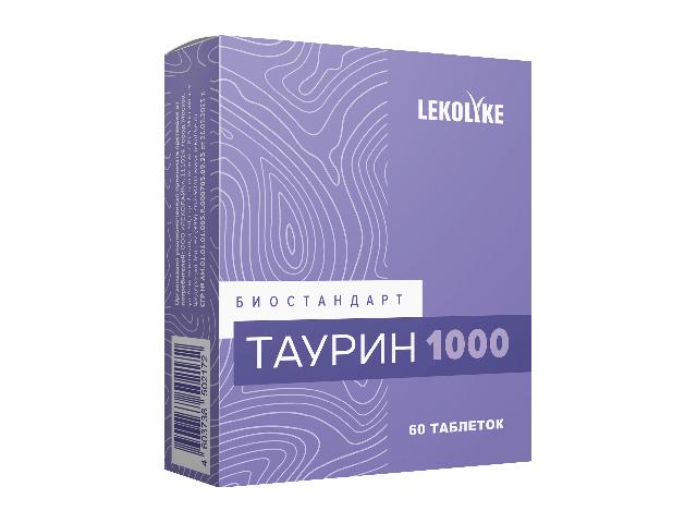 lekolike биостандарт таурин 1000 №60 табл по 600мг