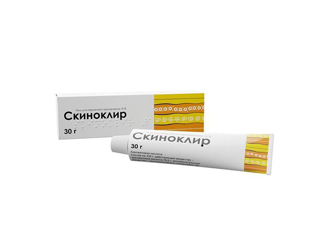 скиноклир 15% 30г. гель д/нар.прим.