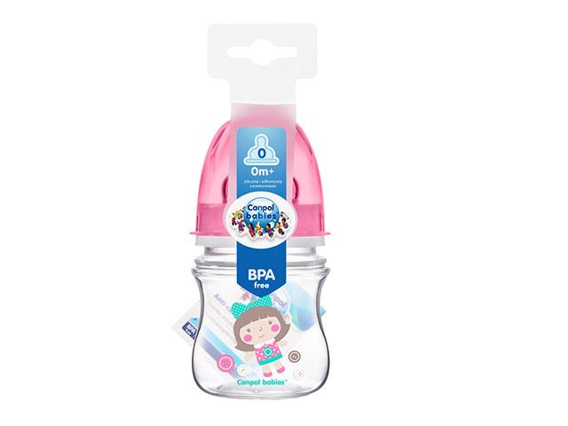 канпол бутылочка 120мл. полипроп. с шир.горл. и антикол. сил.соской easystart toys /арт.35/220/