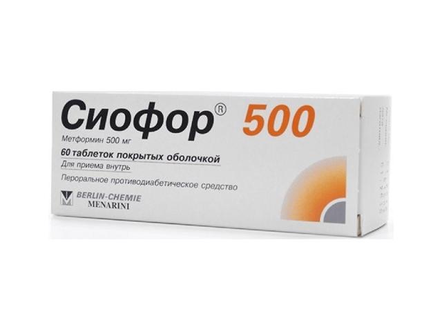 сиофор 500 №60 таб. п/о /берлин хеми/ 0589