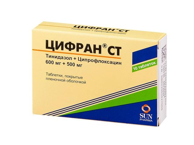 цифран ст 500мг+600мг. №10 таб. п/о 7265