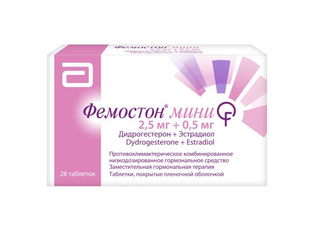 фемостон мини 2,5мг.+0,5мг. №28 таб. п/п/о 7732