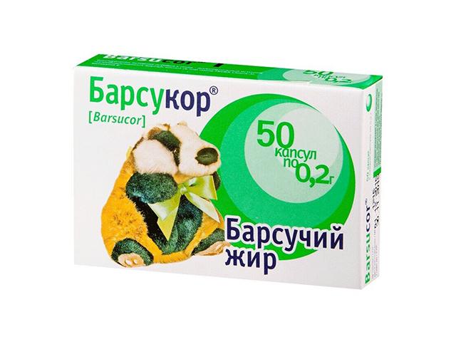 барсукор барсучий жир 200мг. №50 капс.