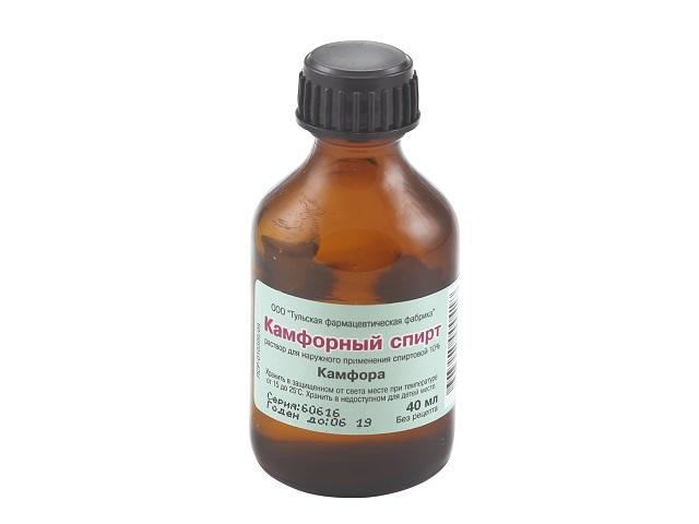 камфорный спирт 10% 40мл. /тульская фф/ 4026