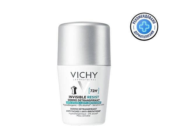 виши дезодорант-антиперспирант invisible невидим.защита против белых и желтых пятен 72 ч, 50 мл.