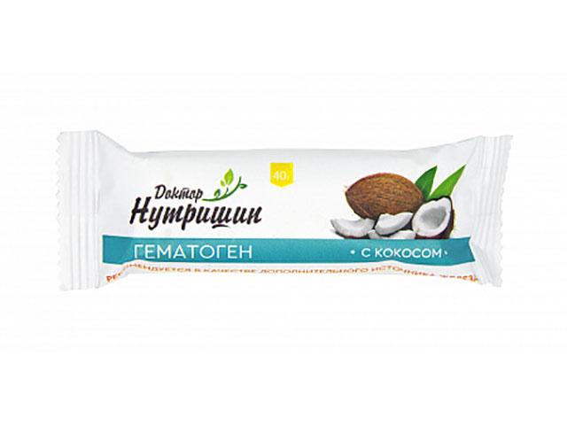 доктор нутришин гематоген с кокосом 40г.
