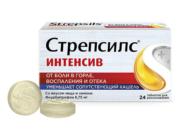 стрепсилс интенсив мед+лимон №24 таб. 1784