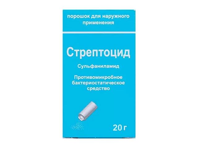 стрептоцид 20г пор д/нар прим банка с дозат