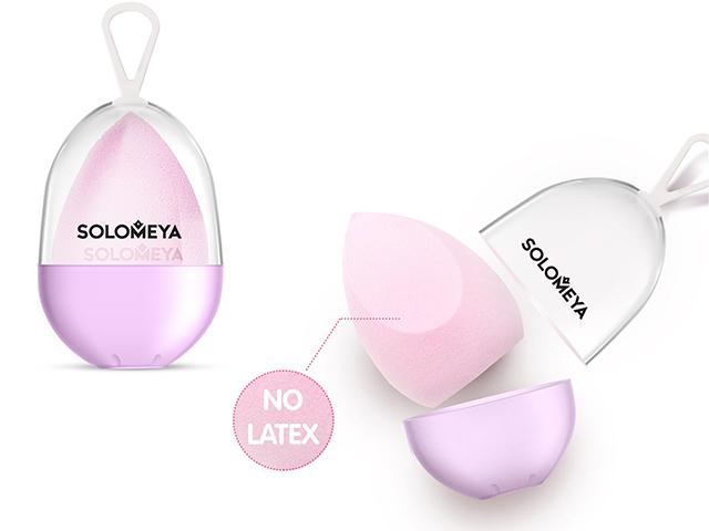 *solomeya спонж косметический для макияжа со срезом лиловый. 06-947