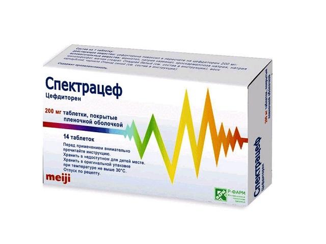 спектрацеф 200мг. №14 таб. п/о 3852