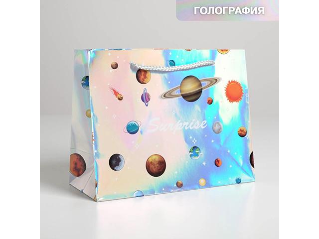 *пакет подарочный голографический surprise 23 х 18 х 10 см 5307554