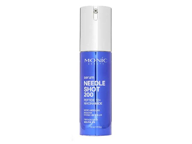 monic beauty needle shot 200 сыворотка с микроиглами и комплексом 10-ти пептидов, 33мл