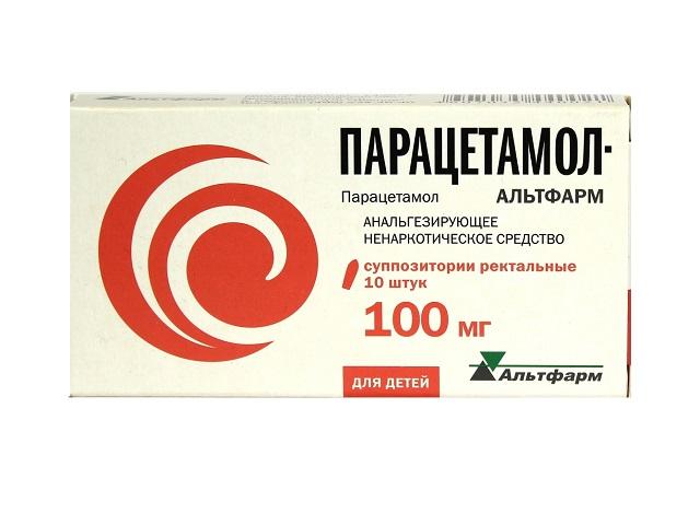 парацетамол-альтфарм 100мг. №10 супп.рект. 0021