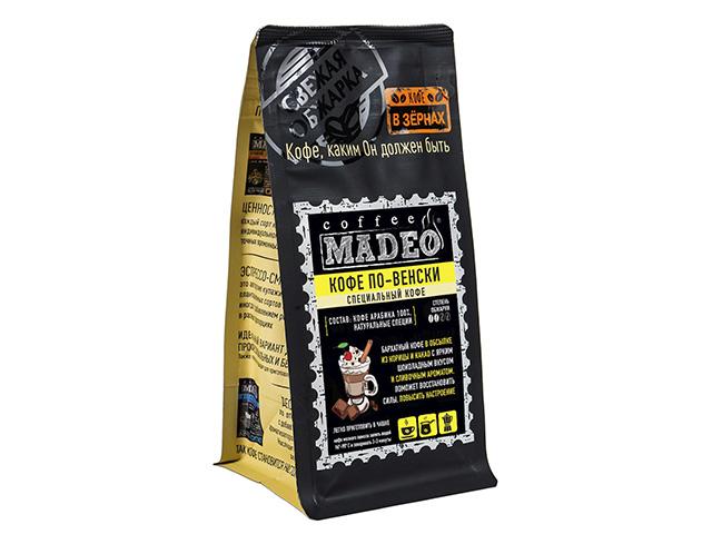 *мадео кофе по-венски в зернах madeo с натуральными специями 0,200кг б1000013420