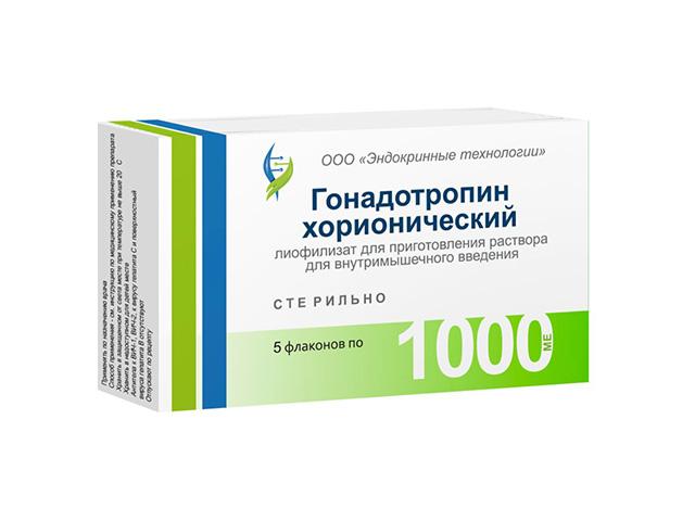 гонадотропин хорионич лиоф.д/приг р-ра  в/м введ 1000 ме  №5 фл. 0027