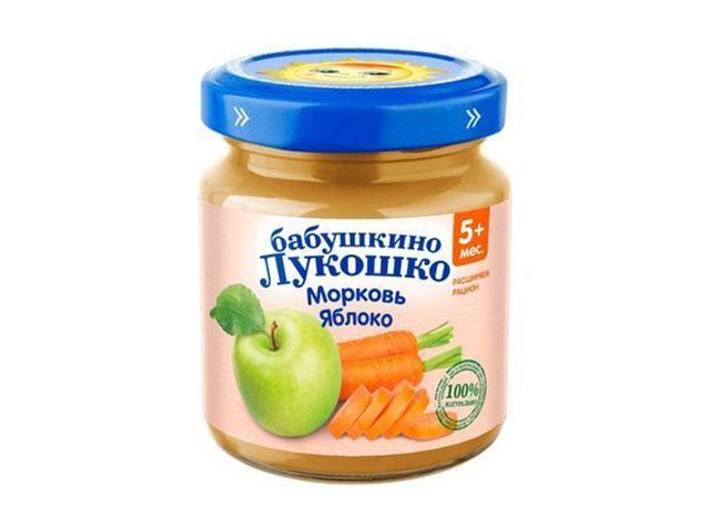б.лукошко пюре 100г. яблоко+морковь