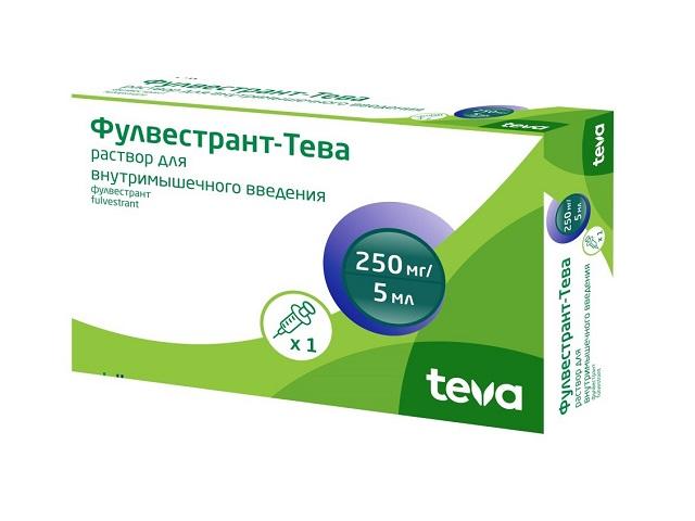 фулвестрант-тева 250мг/5мл. 5мл №1 р-р в/м введ. (шприц) 5мл №1