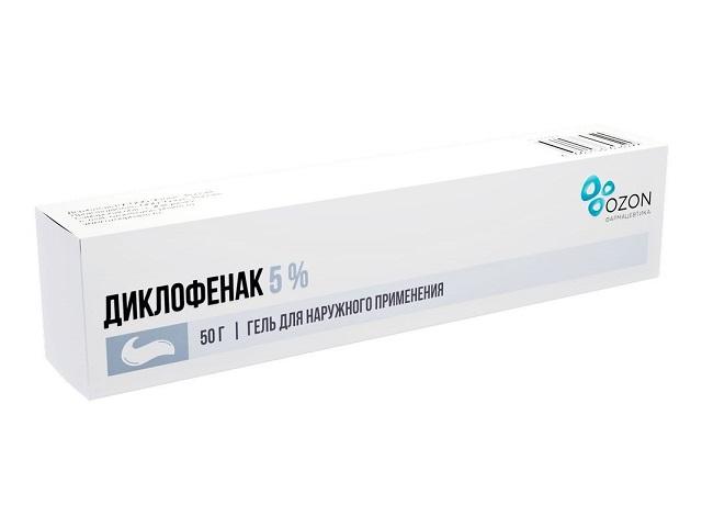 диклофенак 5% 50г. гель /озон/