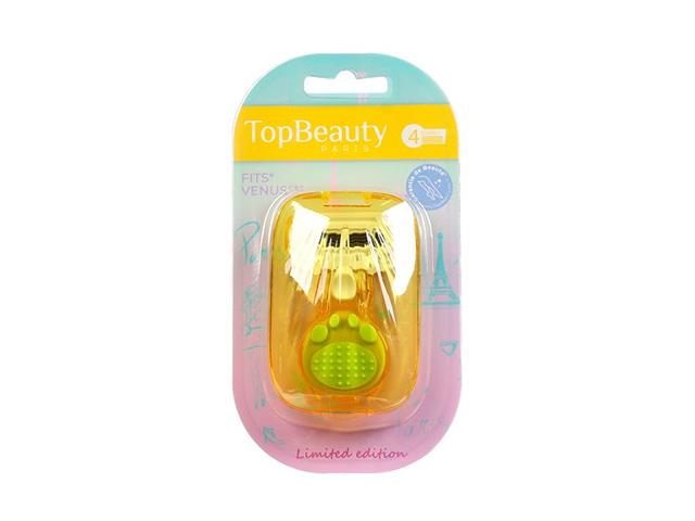 toptech topbeauty-4 mini бритва женская 4 лезвия + 1 смен кассета (009758) совместима с venus