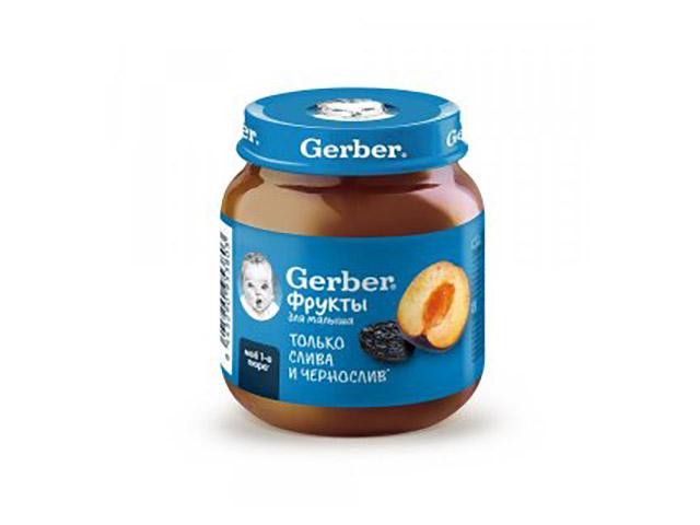 гербер пюре 125г. слива-чернослив пюре[gerber]
