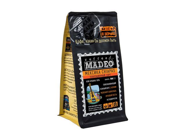 *мадео кофе chiapas мексика 0,2 кг. б1000014026