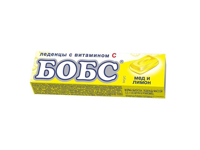бобс леденцы от кашля мед+лимон 35г.(№10)